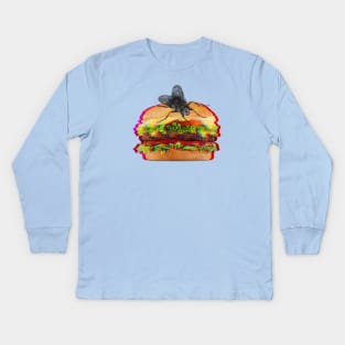 Mosca hamburger Kids Long Sleeve T-Shirt